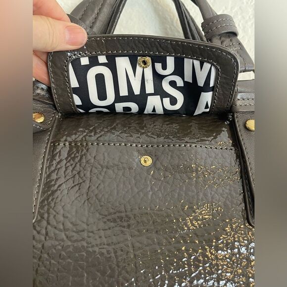 Marc Jacobs embossed gray patent leather laptop purse bag - Picture 11 of 14